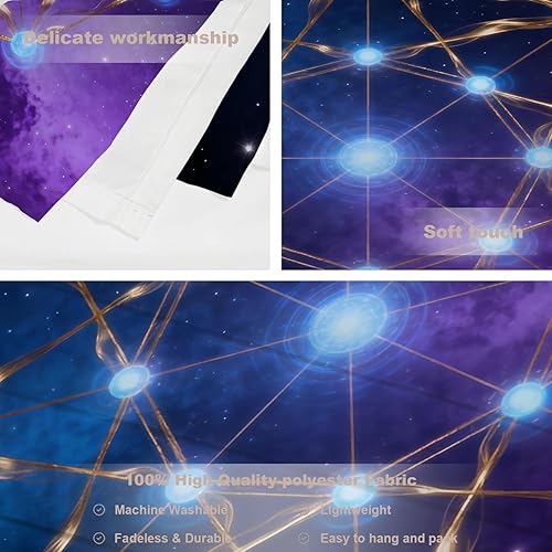 Miniatura 4 de Batmerry Tapiz de geometría sagrada, cubo de metatrones, tapete de pícnic de geometría sagrada, tapiz hippie trippy, arte de pared, decoración de