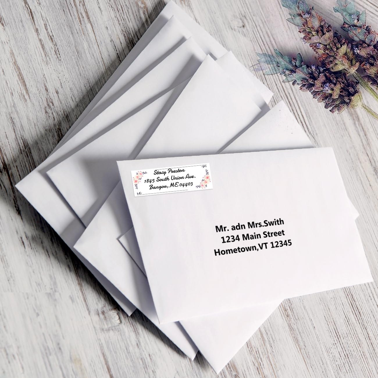 Personalized Return Address Labels 250 Daisy Print Return Address Labels -  Customizable 3/4\, image size:1300x1300