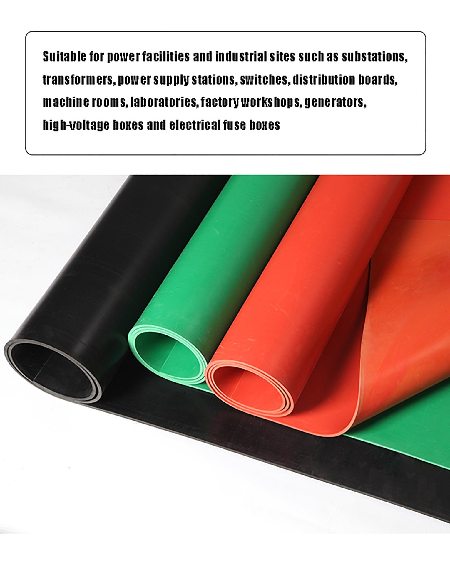 Robuste, rutschfeste Gummimatte – Industrielle Isolierbodenmatte, weiche, verschleißfeste Schwarze Dichtungsplatte (100 x 100 x 0,8 cm) für sichere Arbeitsbereiche