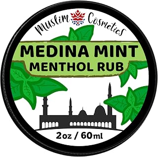Medina Mint Menthol Rub cream / 100% Natural/No petroleum/Chest rub/Long lasting/Organic Arnica // Made in Canada - Muslim Cosmetics - Medina mint rub 2oz