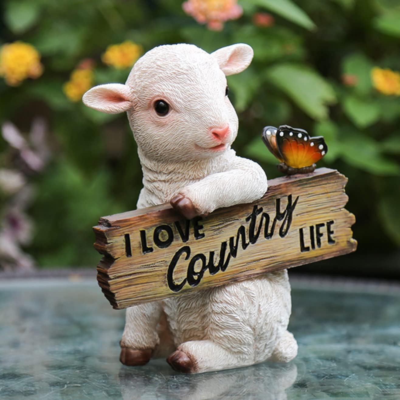 Amazon.co.jp: ウェルカム 置物 かわいい ヤギの置物 庭 オブジェ 店舗