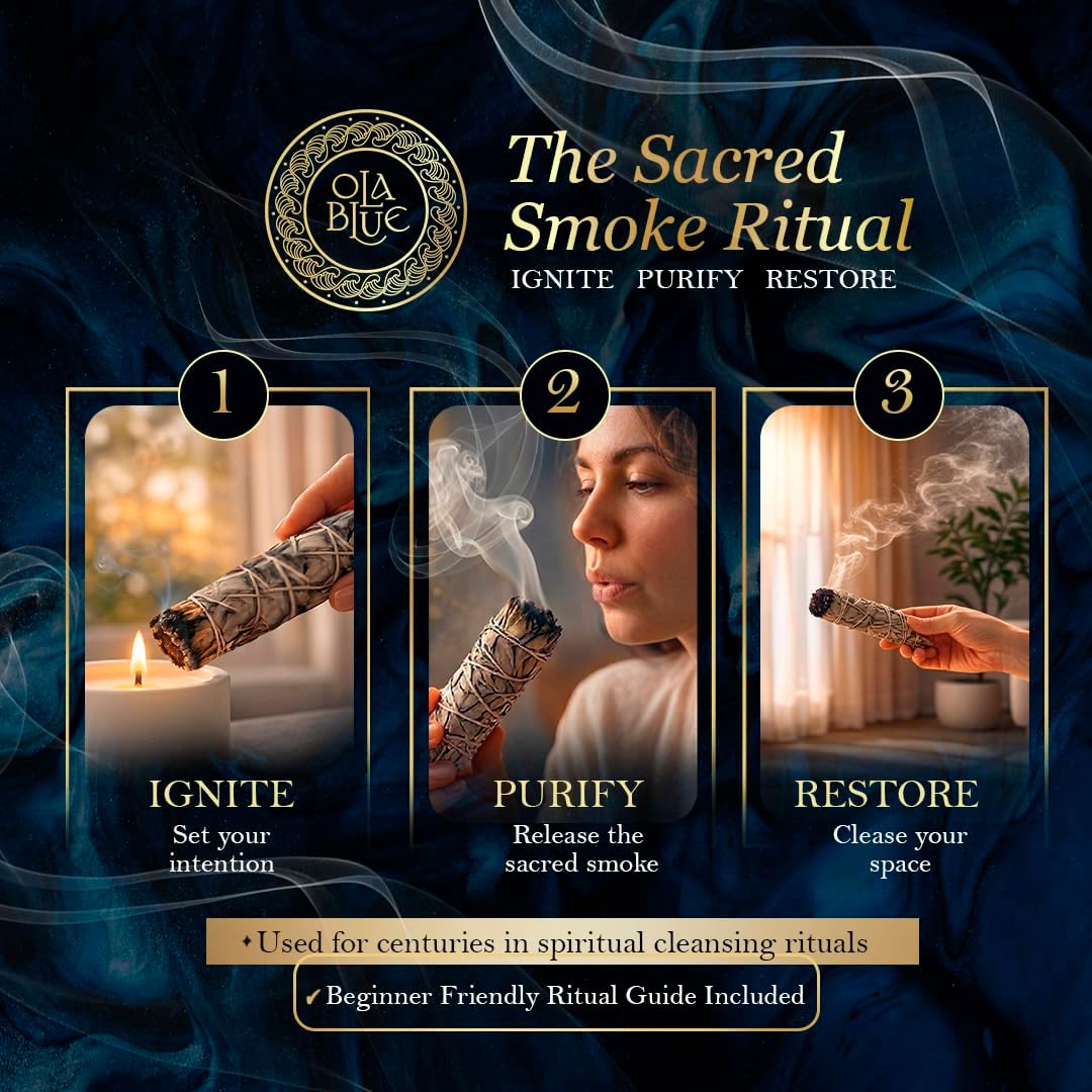 White Sage Smudge Sticks 12 Pack Premium 4 Inch Sage Bundles for House Cleansing, Energy Clearing, Smudging Rituals, Meditation & Spiritual Protection