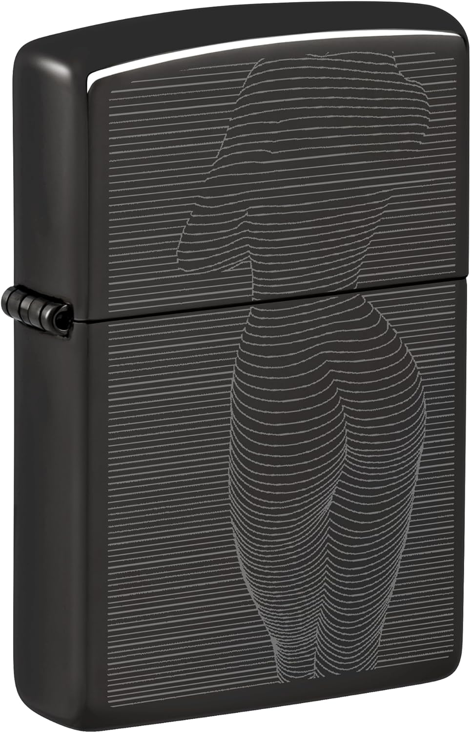 Zippo Lighter, Metal, High Polish Black, Standard Size