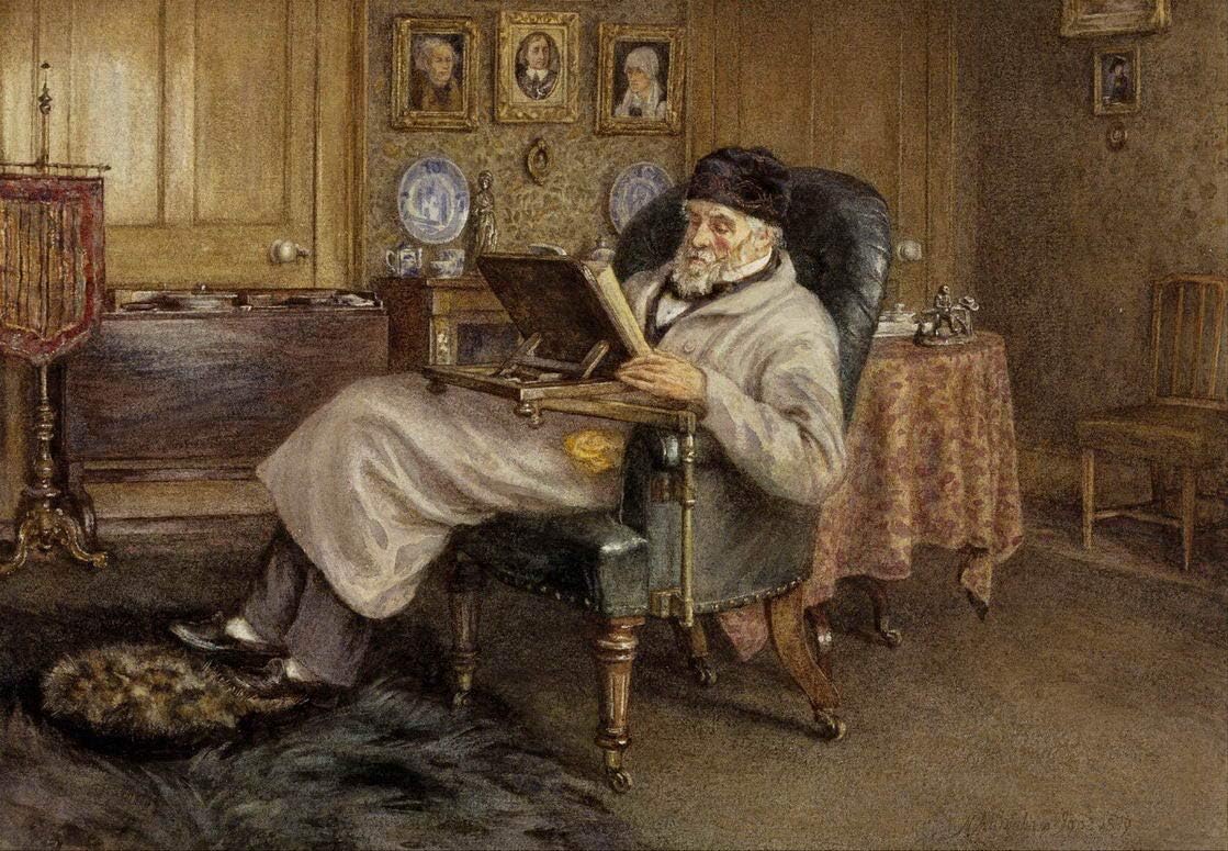Amazon Helen Allingham ジクレー キャンバスに印刷 有名な絵画 美術品 ポスター 再生 壁の装飾 トーマスカーライルの歴史家およびエッセイスト 2 ビッグサイズ 99 1 X 68 6cm ウォールステッカー オンライン通販