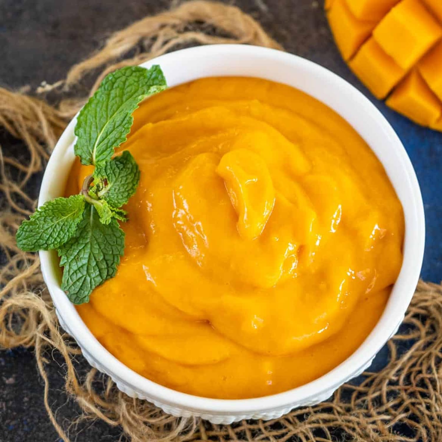 Kajal Purea di mango, Kesar, 6 x 850 g, ideale per frullati di mango, Lassi, dessert e curry, naturale, dolce, dall'India, polpa di mango, kesar senza additivi