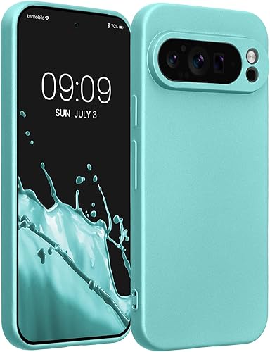 Miniatura 10 de kwmobile Funda compatible con Google Pixel 9 Pro - Funda protectora delgada de TPU para teléfono - Acabado mate suave - Negro mate NEGRO MATE,Piedra