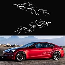 2 Pcs Wall Crack Pattern Car Sticker Crackle Graphic Decal Burst Auto Stickers Large Car Body Side Stickers Self-Adhesive Universal FitWhite