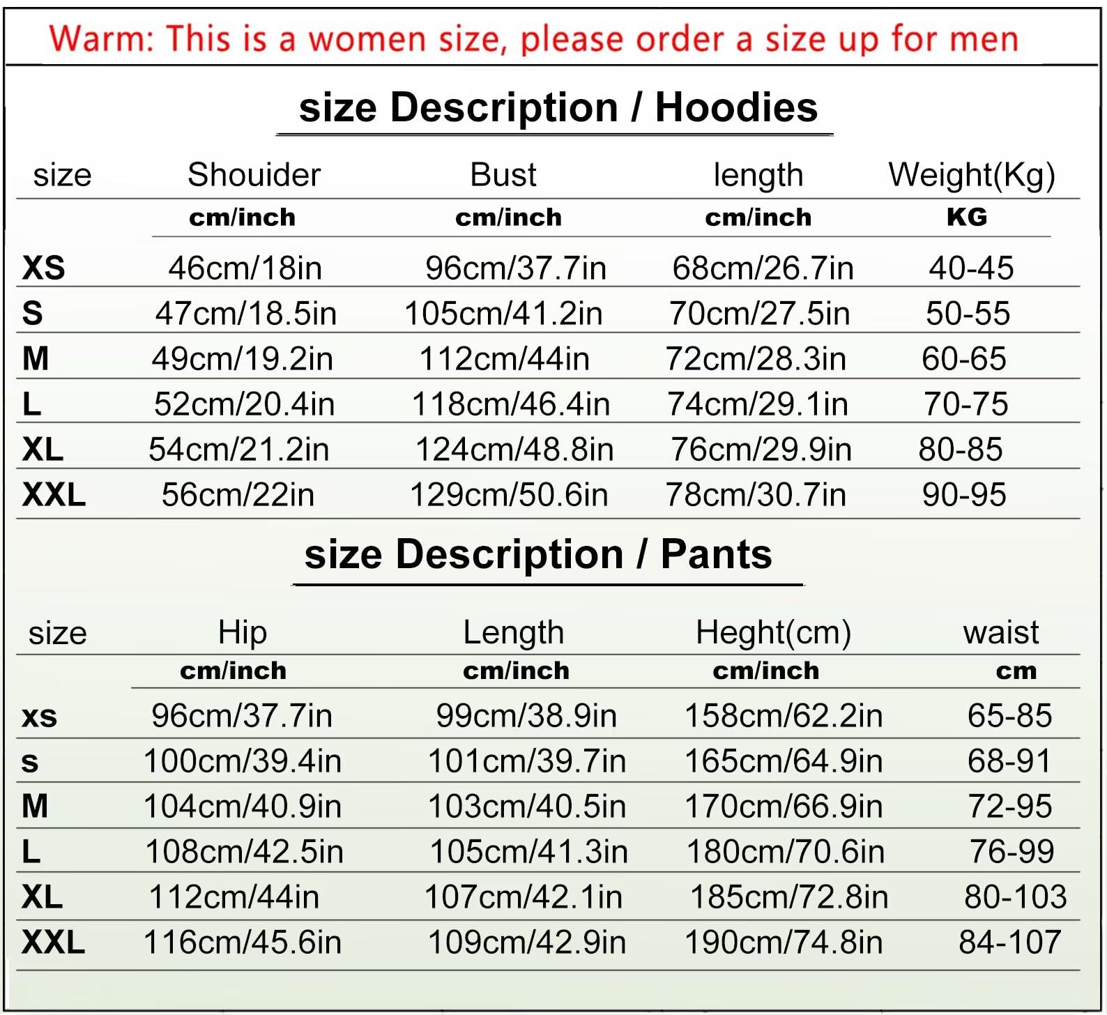 babyhealthy Tuta unisex con cappuccio, felpa e pantaloni della tuta per donne e uomini, set da 2 pezzi