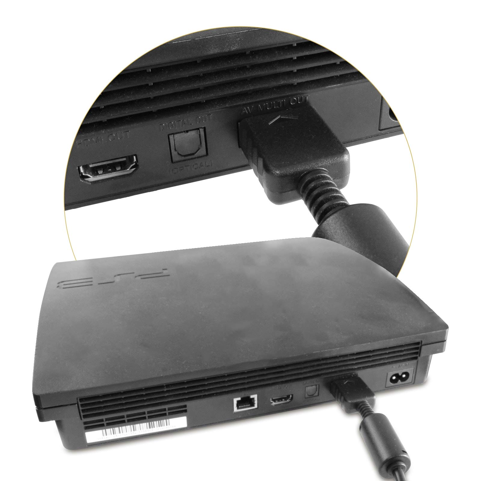 Eaxus® HD Component Cable Adecuado para PS3 y PS2 - Cable AV TV YUV de 1,5 metros bañado en oro