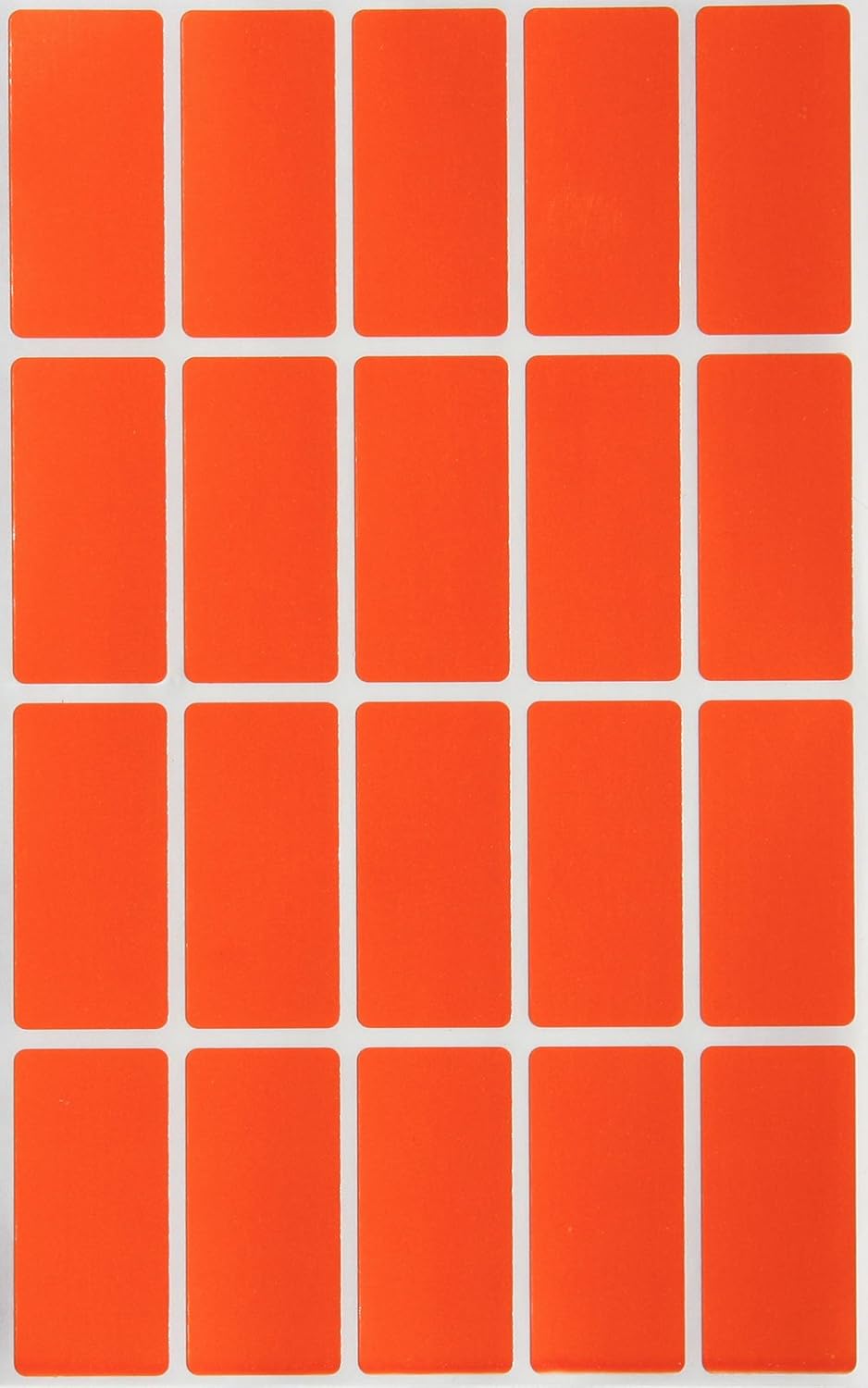 Small Rectangular Label Stickers 1.57 inch x 0.75 inch - 2160 Pack, Orange Color-Coding Labels (40mm x 19mm)
