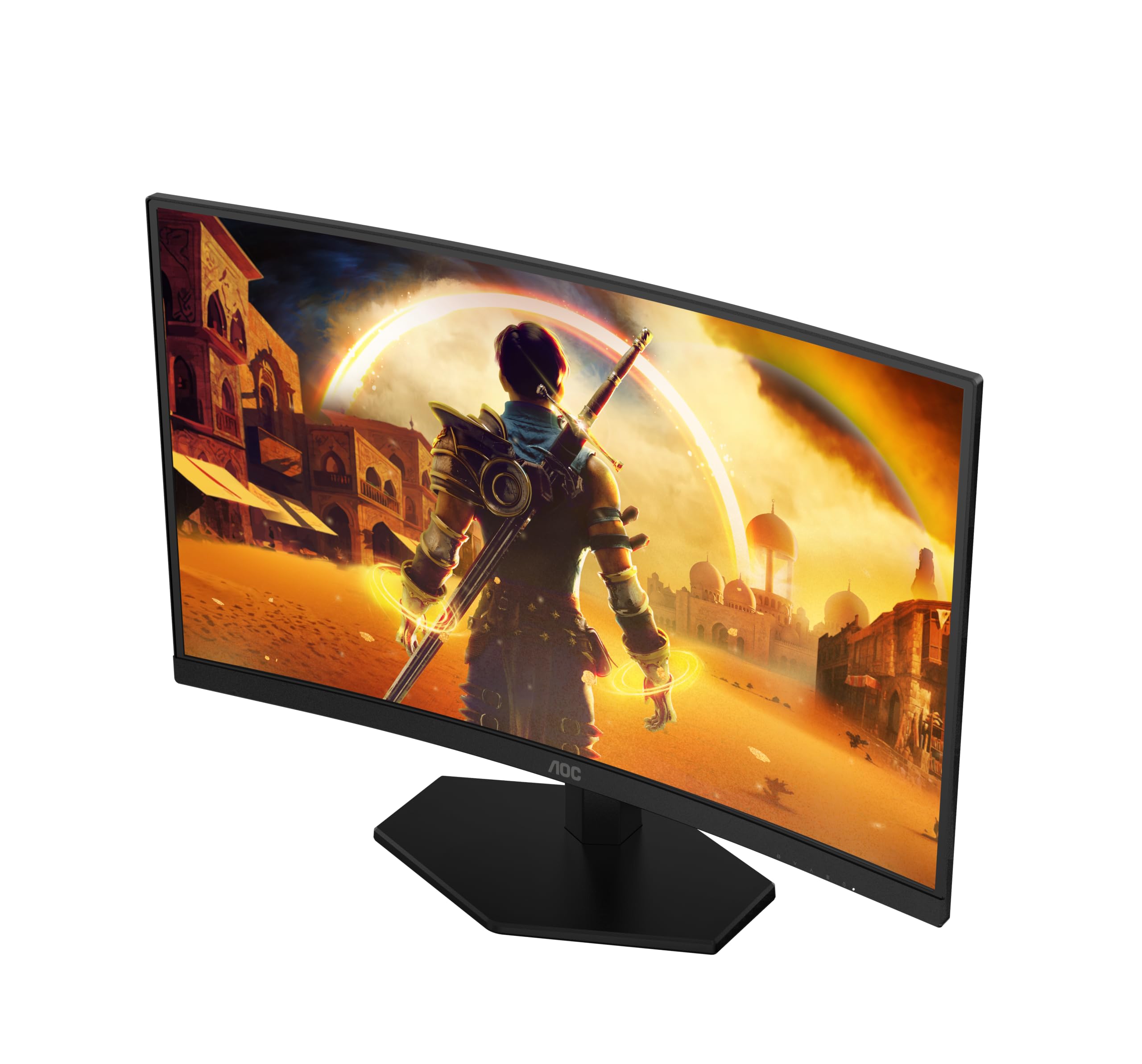 AOC Moniteur Incurvé, C27G42FE 27 Pouce 180Hz, VA Dalle, 4ms GtG, HDR10, FreeSync, (1920x1080 HDMI 1x 1.4 DP 1x 1.2) Noir