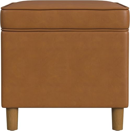 Miniatura 19 de Spatial Order Decoración del hogar | Otomana tapizada mediana rectangular de almacenamiento | Otomana con tapa con bisagras con almacenamiento para