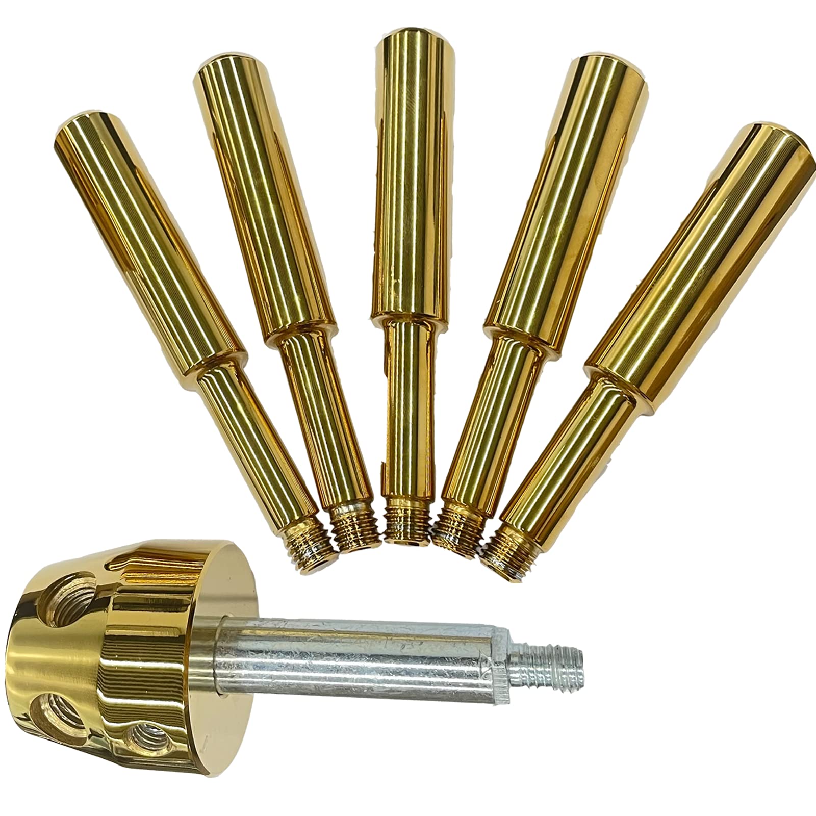 金製バー Wah Lin Round Shaft 5 Spoke 105mm Length Gold Finish Safe Handle