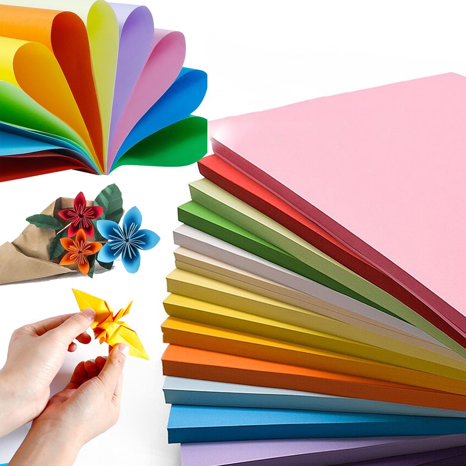 Amazon.com : 8 x 8 inch Colored Paper 200 Sheets - Cezmkio Thin