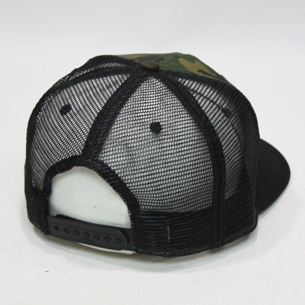 The Vintage Year Plain Cotton Twill Flat Brim Mesh Adjustable Snapback Trucker Baseball Cap - Image 3