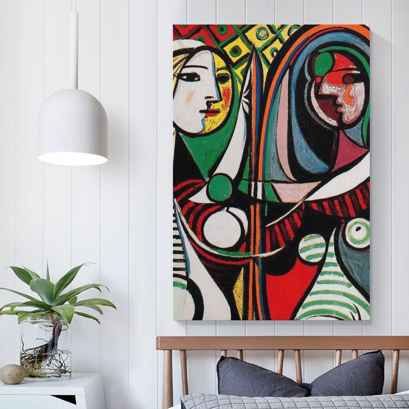 Amazon.co.jp: パブロ・ピカソ鏡の前の少女絵画 インテリア アート