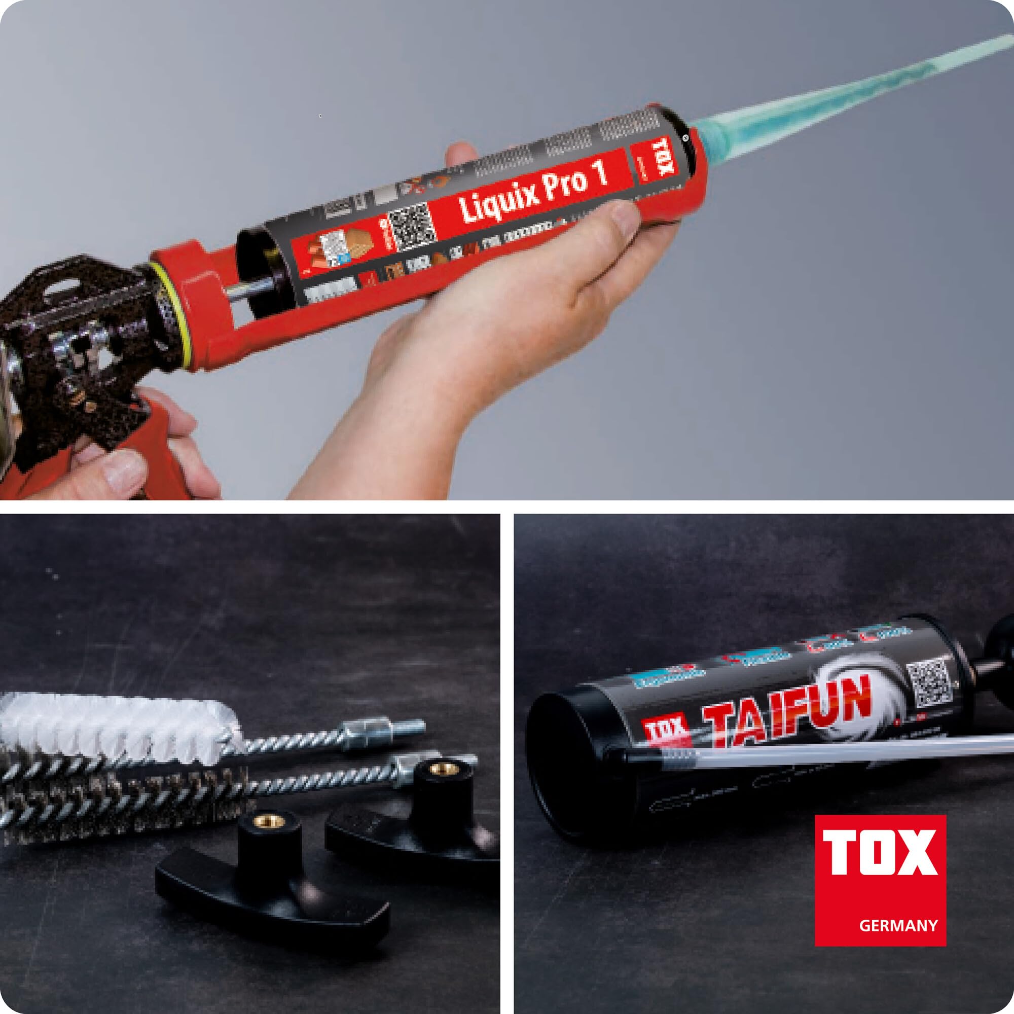 TOX zestaw z Blaster, Taifun + Brush Light M8/M10 + M12/M16, do pustaków i cegły, 084909280