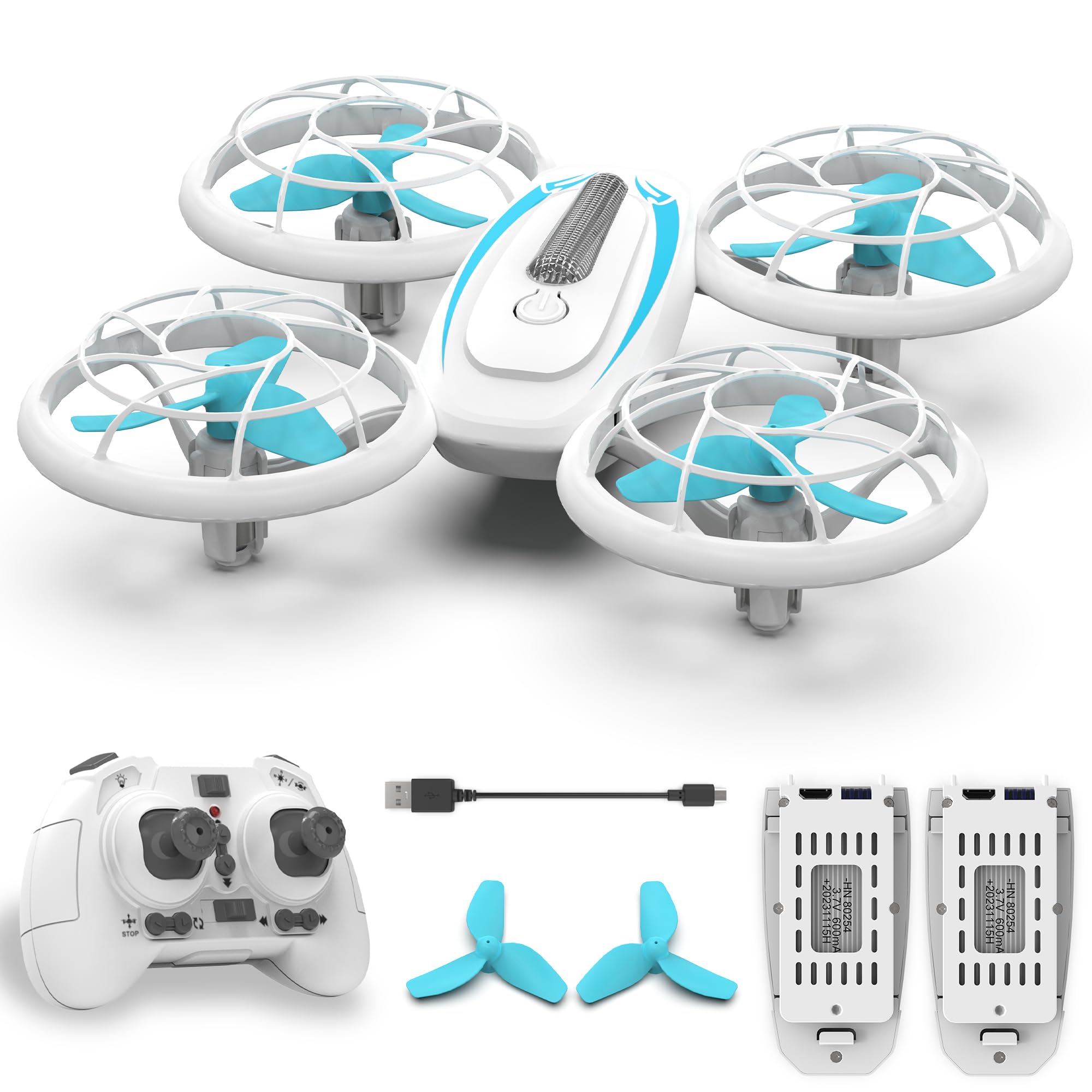 Drone Mini Pour Enfants Avec Lumières LED Et Contrôle Vocal - 360° Flip, Mode Sans Tête