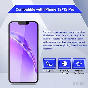 Amazon.co.jp: CYKJGS iPhone 12 イヤースピーカー交換用修理