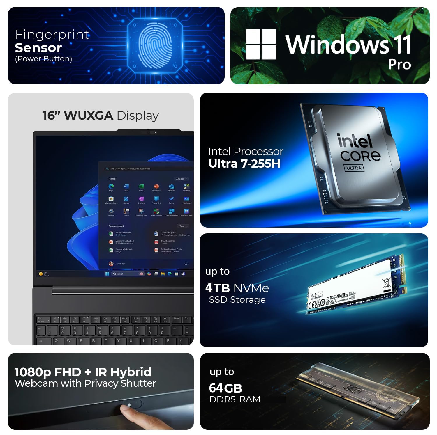 Lenovo ThinkPad E16 Gen 3 Laptop Computer Business, Intel 16-Core Ultra 7 255H (Beat i9-13900H), 32GB DDR5 RAM, 2TB PCIe SSD, WiFi 6E, 16" FHD+, Fingerprint Reader, Backlit Keyboard, Windows 11 Pro