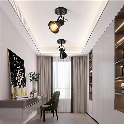 Miniatura 6 de SEEBLEN Luz de riel moderna iluminación de techo para interiores, luz de acento ajustable para montaje en pared, para dormitorio, sala de estar,