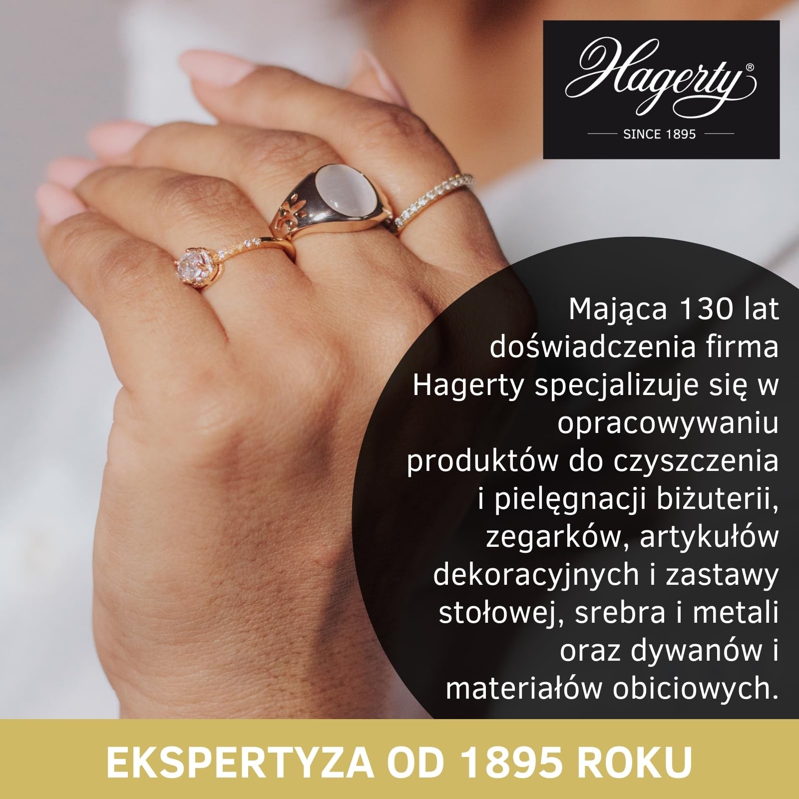 Hagerty Jewel Cloth Ściereczka do czyszczenia biżuterii kamieni szlachetnych złota platyny 36 x 30 cm I Impregnowana ściereczka biżuteryjna z bawełny I