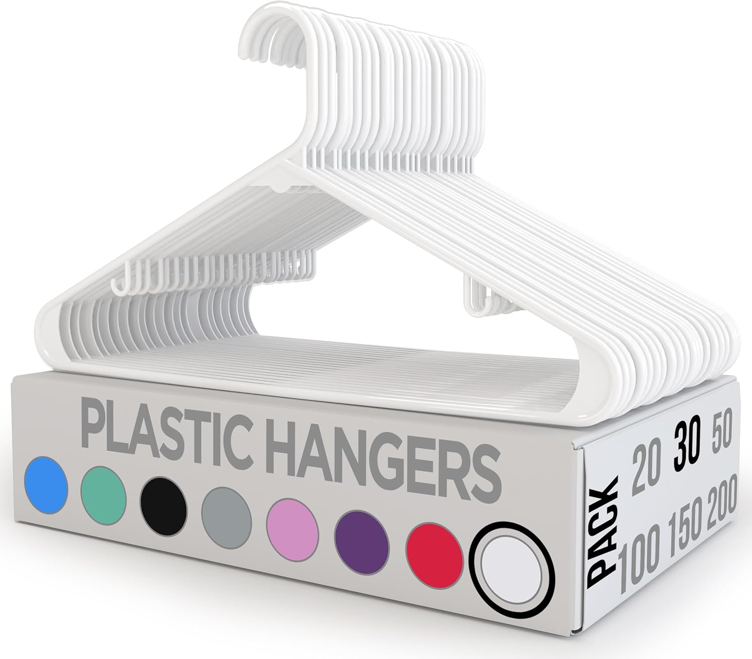 Utopia Home Plastic Hangers 30 Pack Clothes Hanger with