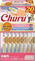 Vista 25 de INABA - Golosinas Churu para gatos, puré cremoso para gatos, sin cereales, que se puede lamer y exprimir, 60 porciones, variedad de atún en caja