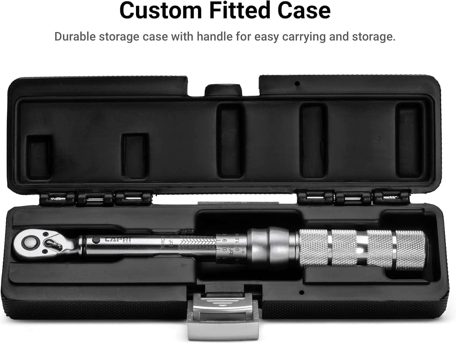 Capri Tools 50-250 Inch Pound Industrial Torque Wrench, 1/4" Drive
