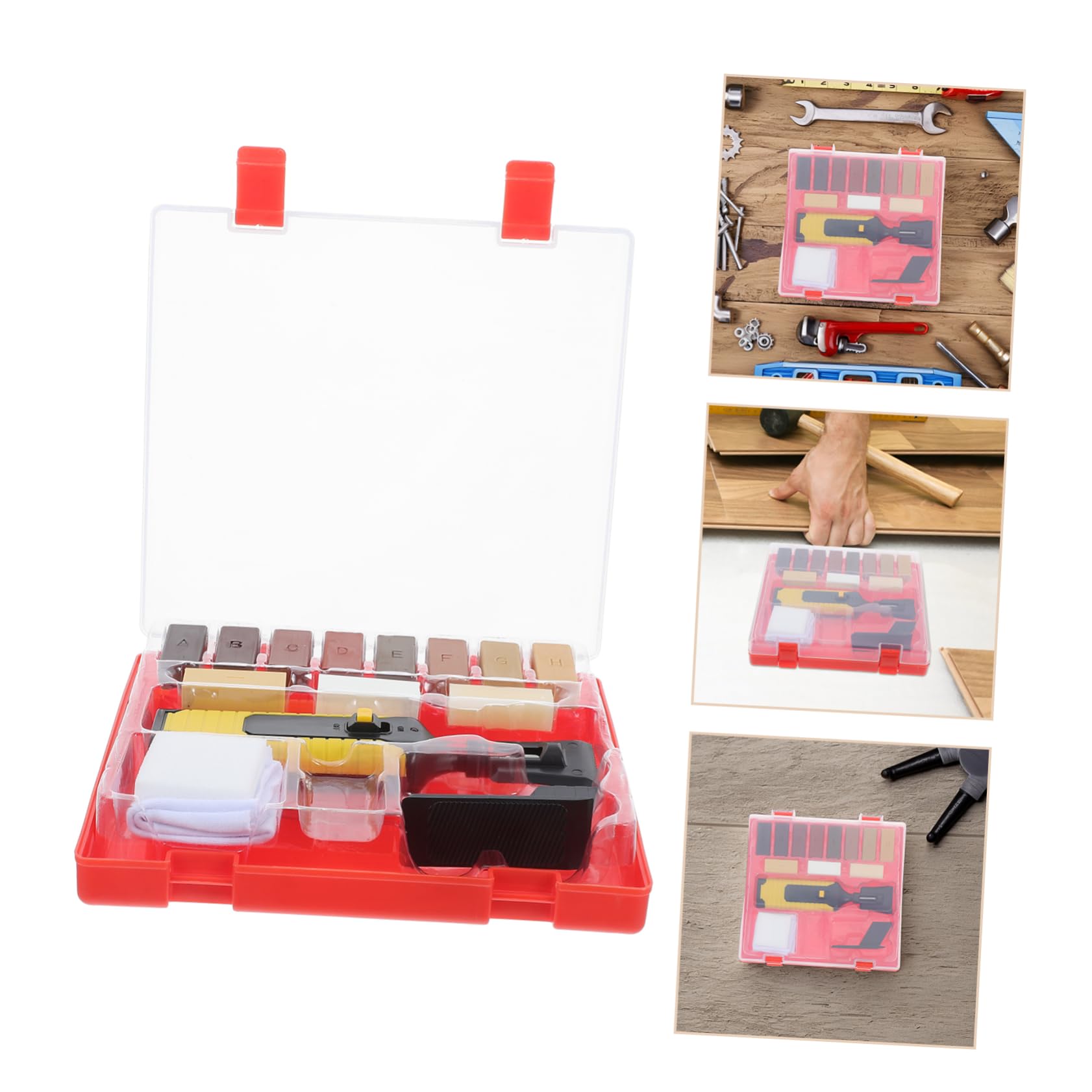 NUOBESTY Kit de Reparación de Cera para Madera y Laminados con Accesorios Abs y Resina, Elimina Rayones y Daños en Pisos y Muebles para Hogar y Oficina