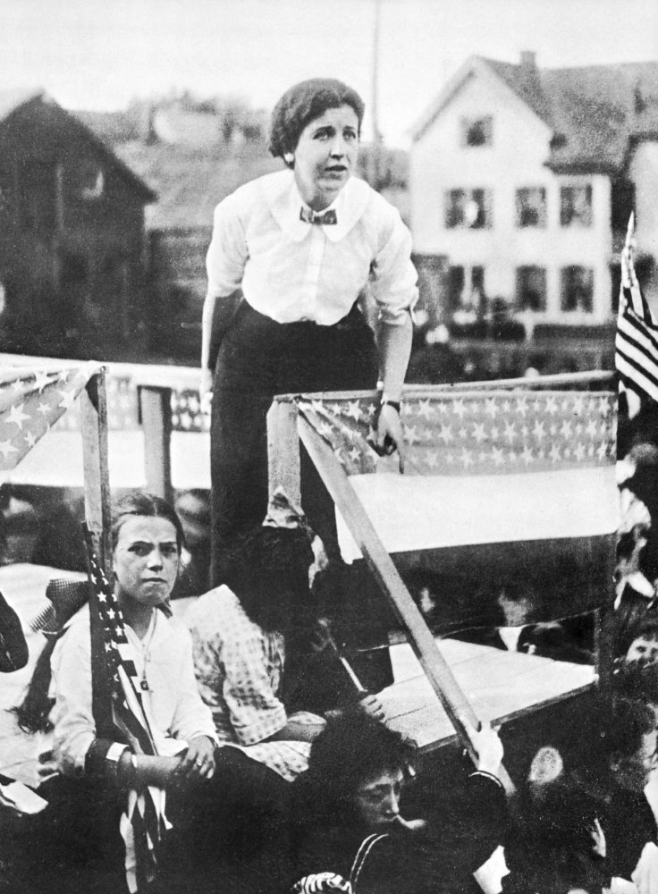 Labor Strike 1912 Nlabor Leader Elizabeth Gurley Flynn Addressing Striking Textile Workers In Lawrence Massachusetts In 1912 Poster Print by (18 x 24)