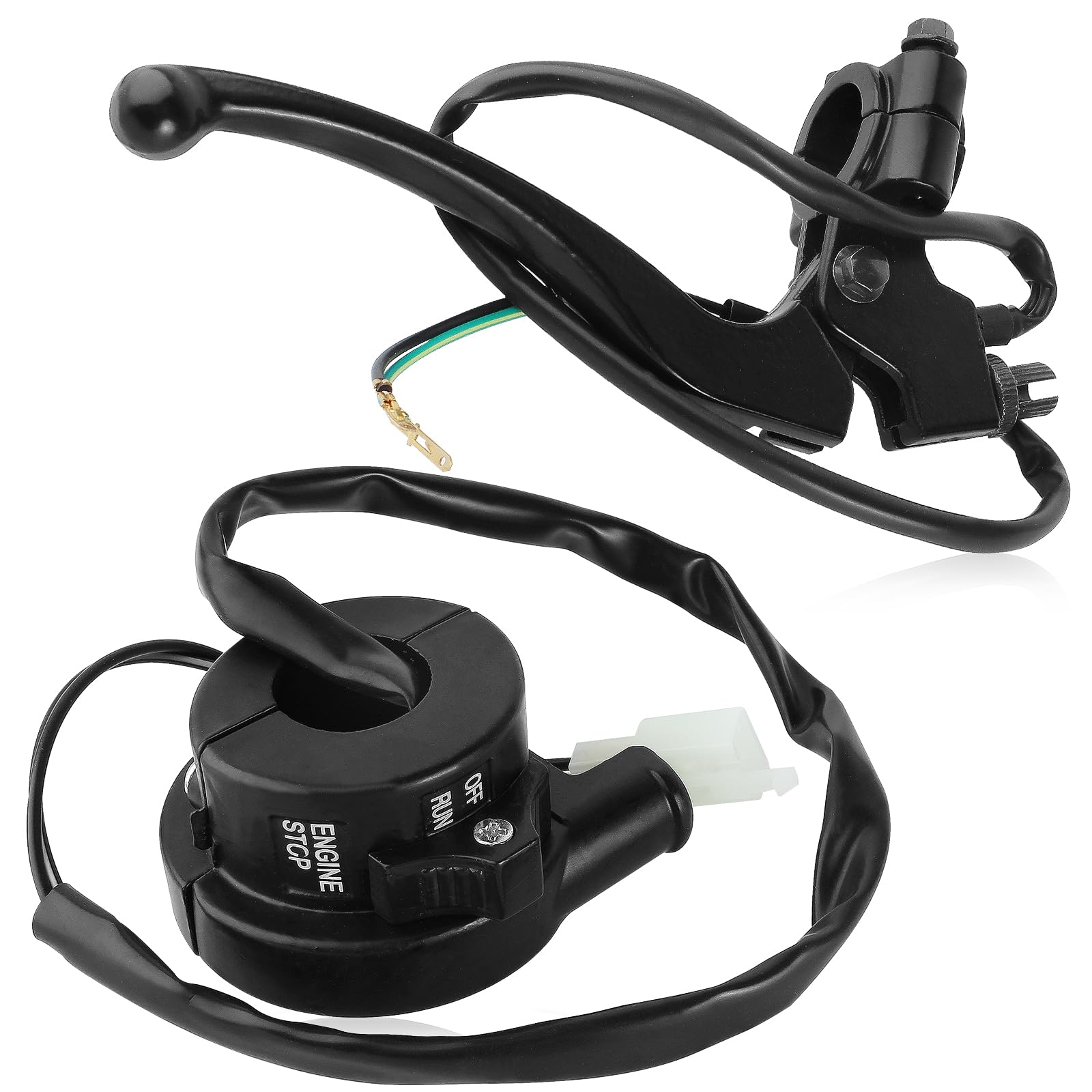 QAZAKY Right Handle Brake Lever + Throttle Housing Start Kill Switch Control Assembly for Yamaha PW80 PY80 Peewee Y-Zinger Dirt Bike