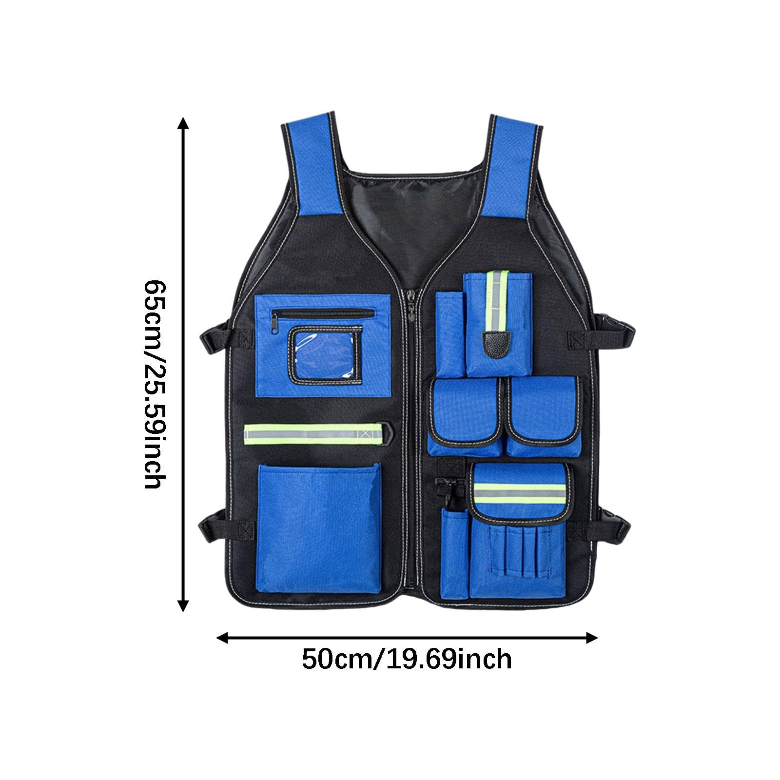 LOVIVER Chaleco de herramientas multifuncional, bolsa de herramientas para electricistas, trabajadores al libre y personal de mantenimiento.
