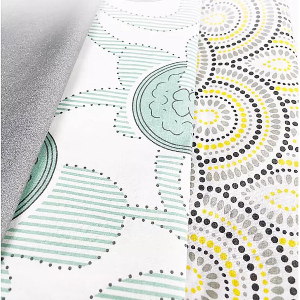 Bügelbrettbezug aus Baumwolle mit Polsterung 13x38 14x43 15x48 Zoll hitzebeständig und mit Polster, verstellbar ,Bügelbrettbezüge(Spring,120x40 cm (15x48 inch))