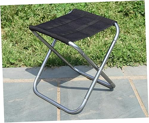 Miniatura 2 de Mipcase Aluminum Alloy Outdoor Folding Stool Tall Camping Chair Canvas Seat BBQ Stool Portable for Camping Fishing BBQ