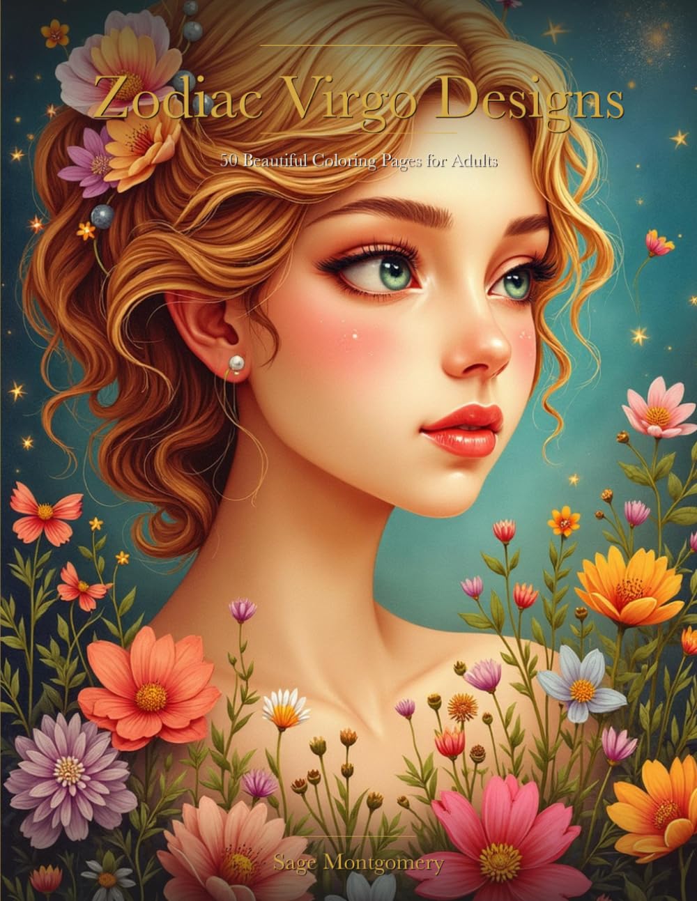 Zodiac Virgo Designs: 50 Beautiful Coloring Pages for Adults