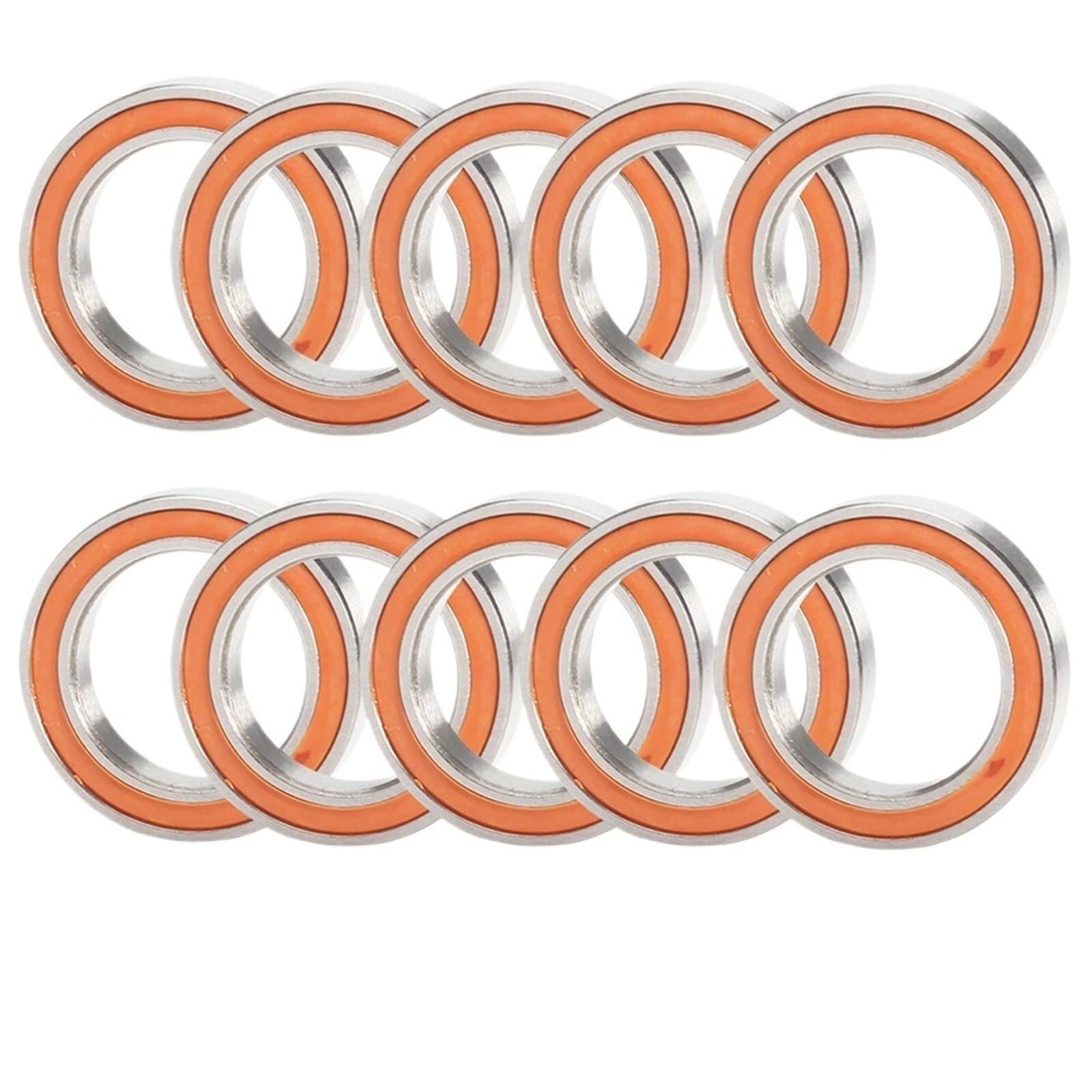 Bearing, 6701RS Bearing ABEC-3 (10PCS) 12x18x4 mm Thin Section 6701-2RS Ball Bearings 61701RS 6701 2RS with Orange Sealed Wear Resistance