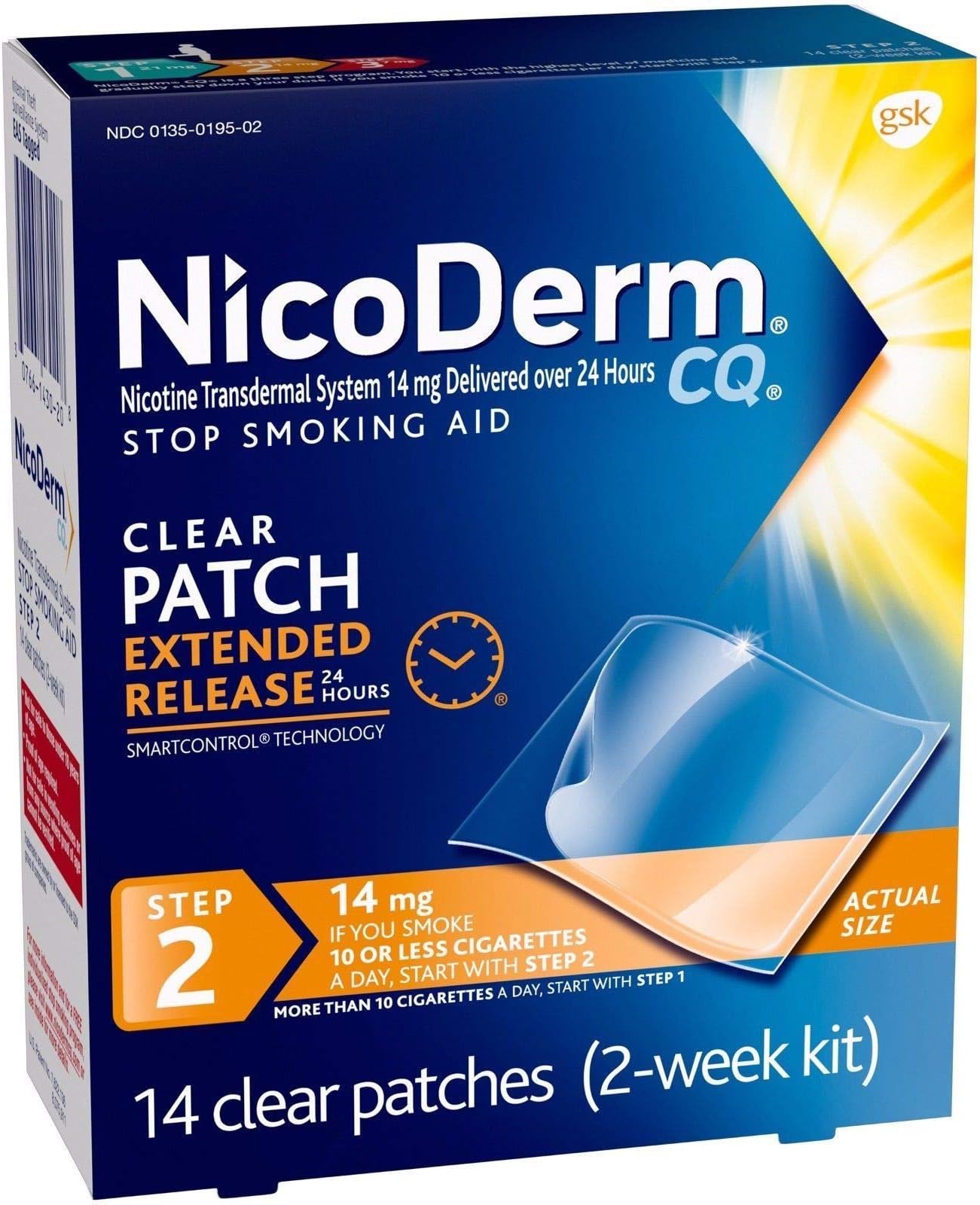 NCIODERM CQ Step 2, 14 Clear Patches