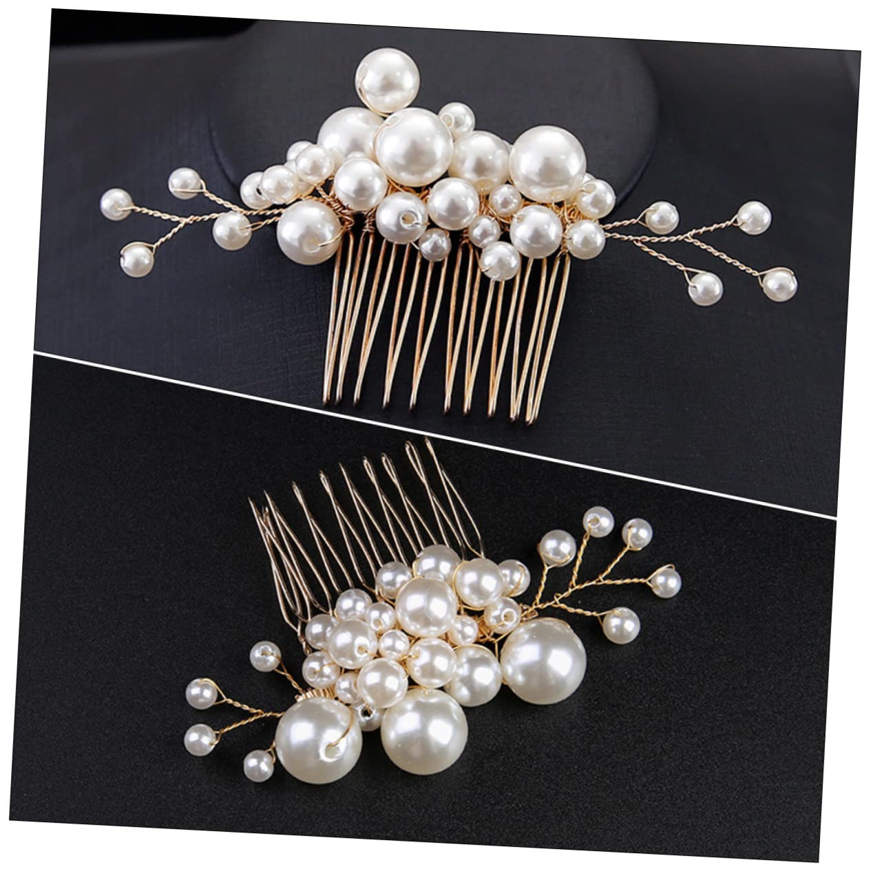 Healeved 25 Stk Perle Braut Haarnadel wedding hair accessories hochzeits haarschmuck Hochzeitshaarspangen für Bräute Seitenkamm für Hochzeitshaare Haarschmuck aus Perlen Braut Haarkamm