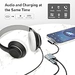 BENFEI USB C to Audio Jack Adapter with 60W Fast Charging, USB-C to 3.5mm Female Headphone Compatible with iPhone 15 Pro Max/15 Pro/15, Samsung Galaxy S24/S23/S22/S21 Ultra, iPad Pro, Pixel 8 Grey