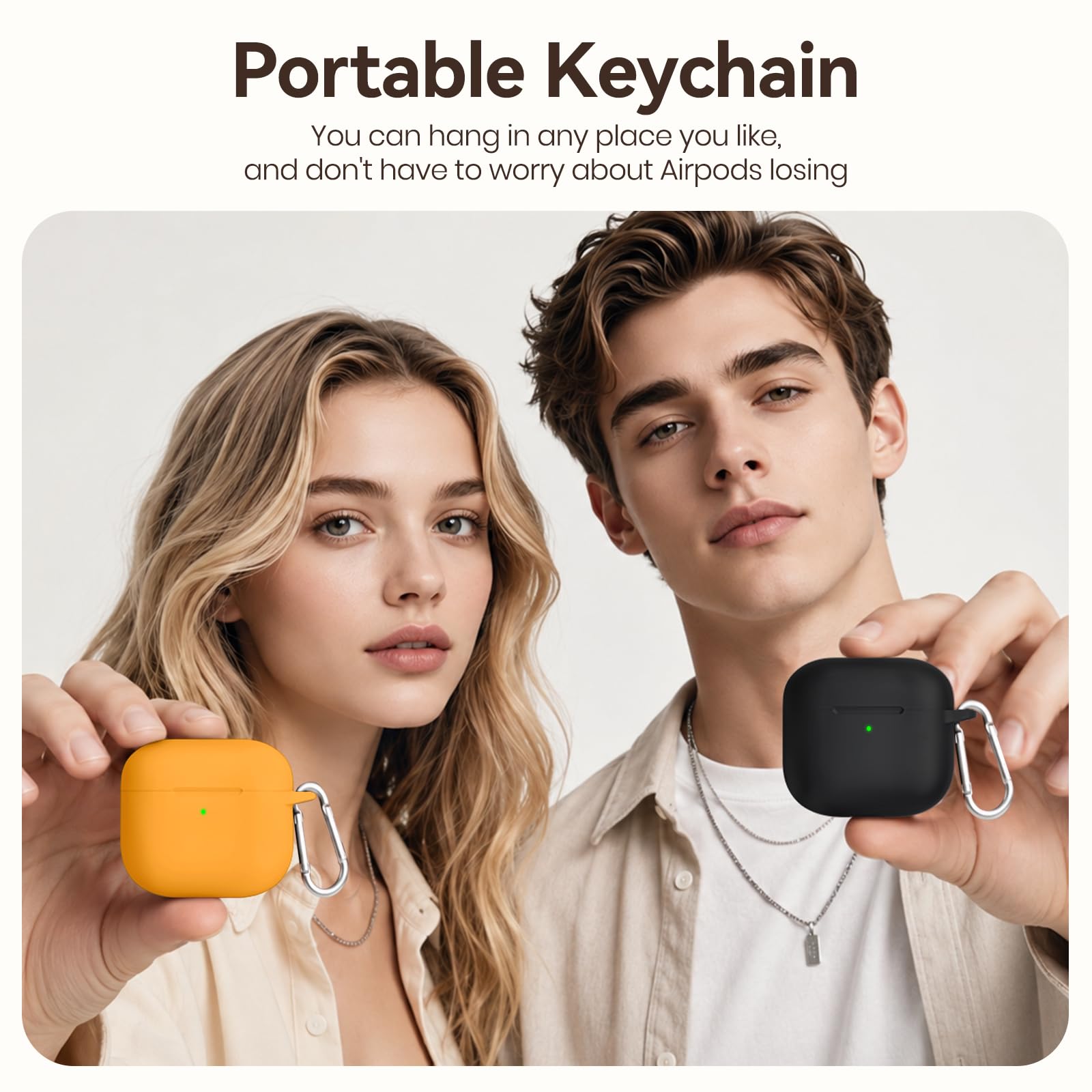 Etui kompatybilne z AirPods 4, miękki materiał silikonowy do etui AirPod 4, odporne na zarysowania, zestaw do czyszczenia i breloczki do kluczy, odpowiednie do AirPods Pro 4th (2024
