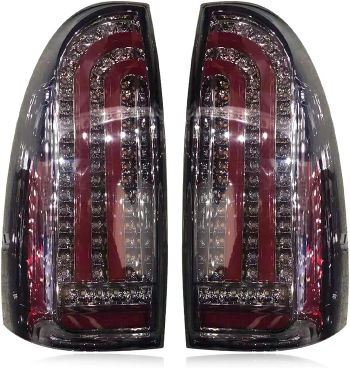 Compatible for Toyota Tacoma 2005 06 07 08 09 10 11 2012 2013 2014 2015(Smoke Cover) 2PCS Car Rear Brake Lamp Tail Light Assembly Turn Signal Lights (Red Cover)