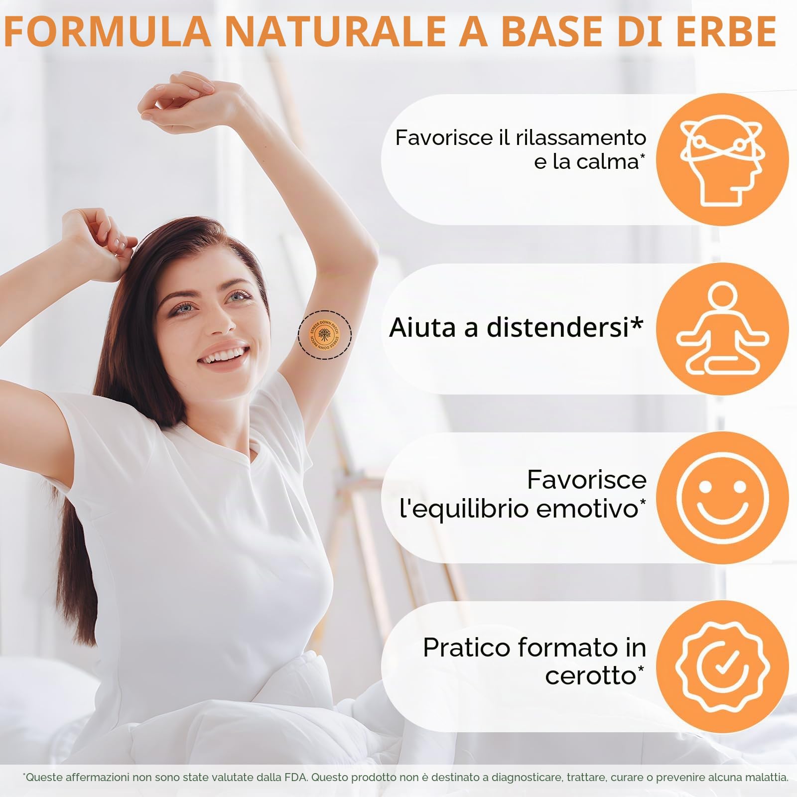 Stress Down Patches | Support Du Stress Et De L'Anxiété | Formule Botanique À Base De Plantes, Autocollants Calmants D'Humeur, Patch De Soulagement De L'Anxiété Pour Hommes Et Femmes | 30 Patches