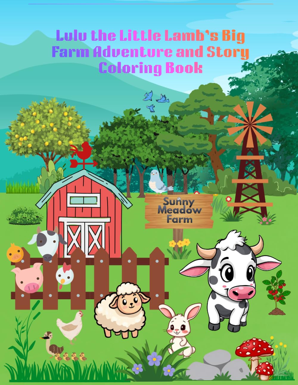 Lulu the Little Lamb’s Big Farm Adventure and Story Coloring Book