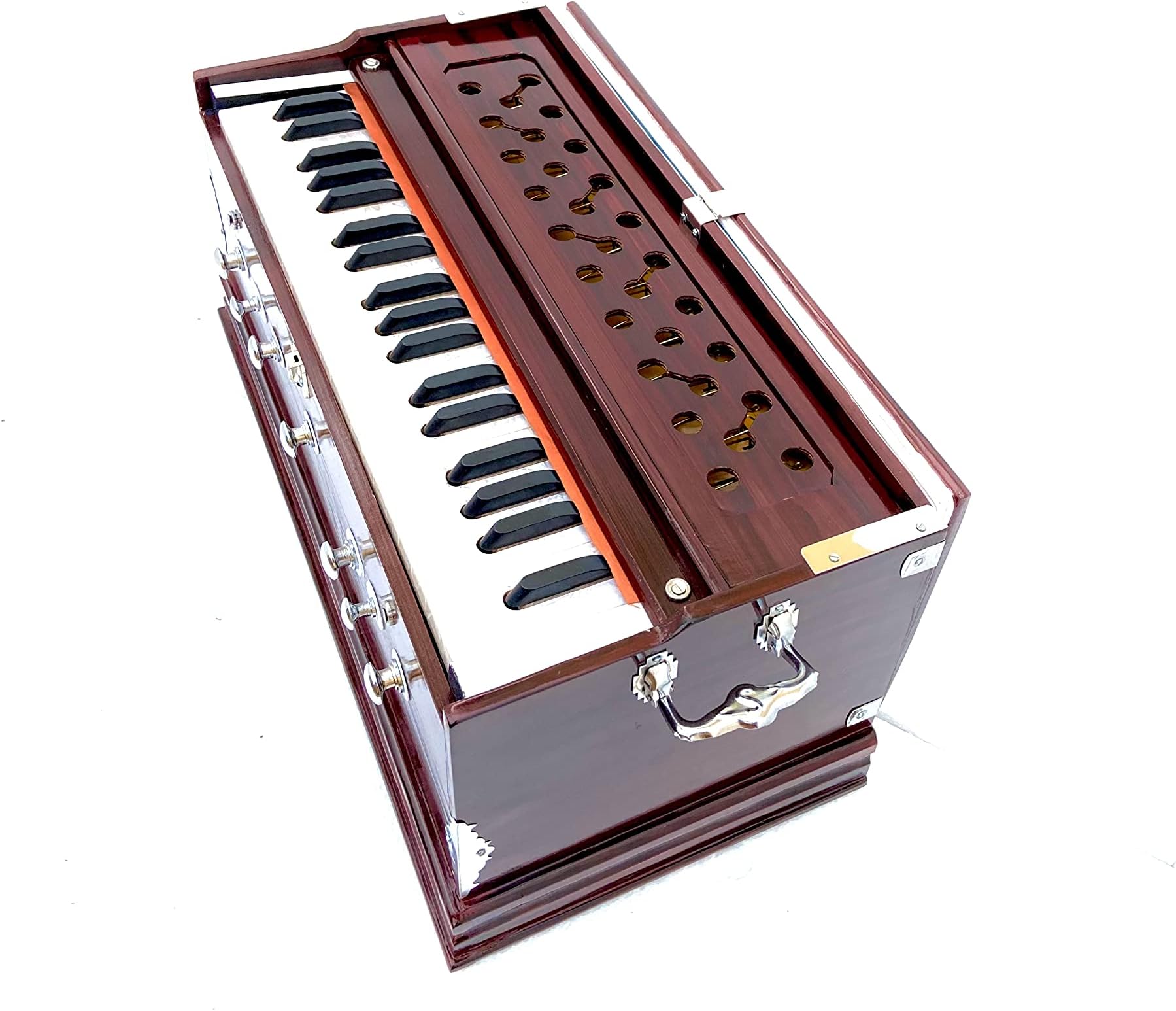 KHALSA MUSICAL ®Harmonium 440Hz Extra Height Long Sustain Sound Yoga Bhajan Kirtan Dj With Bag