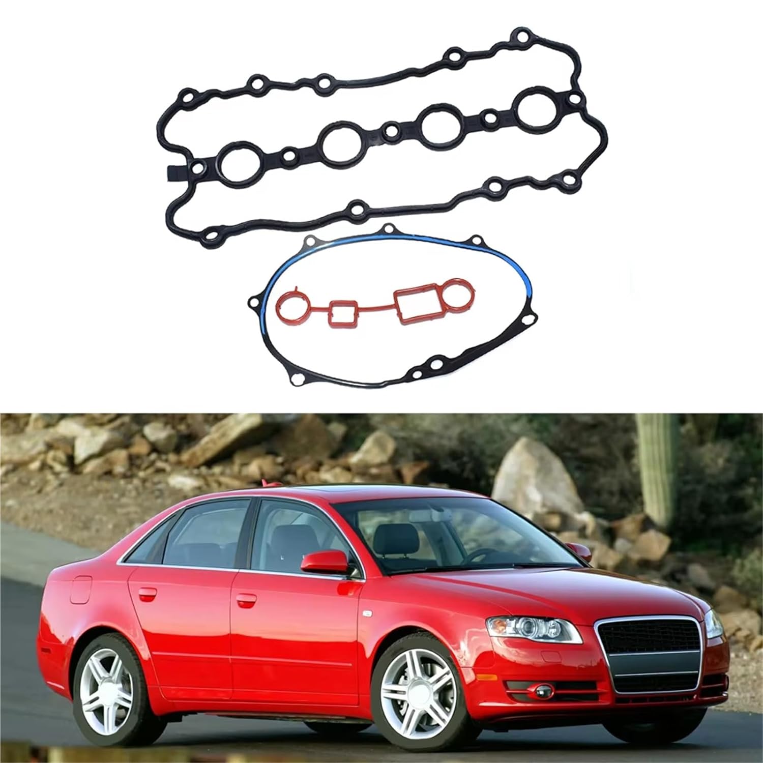 Car Engine Valve Seals for VW for Jetta for Passat 2.0L 2006 2007 2008 Engine Valve Cover Gasket Seal 06F103483E 06D103121B 06F103483D VS50685R VS50531R