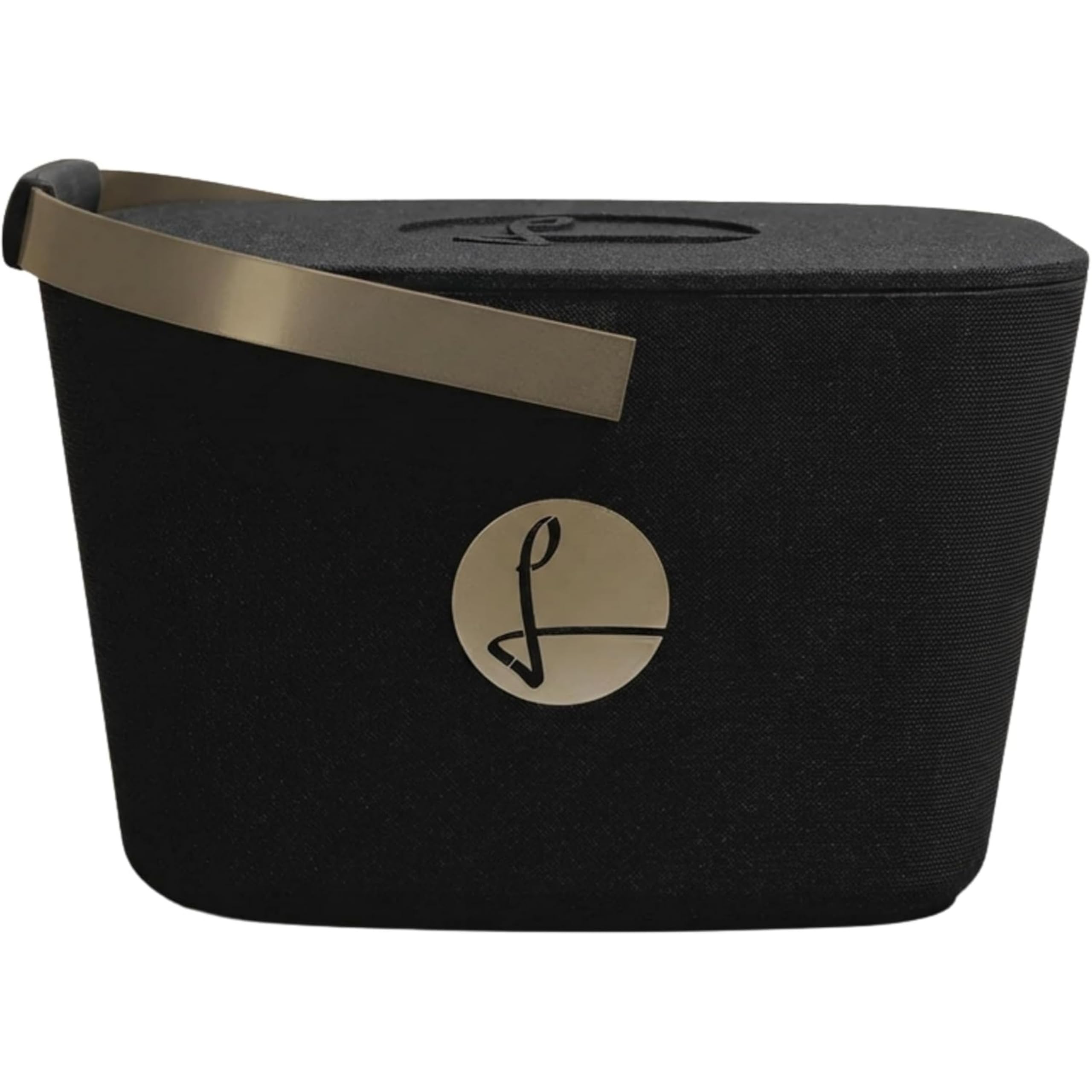 LIEBLINGSKORB Edge Black Champagner inkl. Deckel - ultraleichter, kippsicherer & formstabiler Einkaufskorb - Made in Germany - thermoisolierend & abwaschbar - ideal für Picknick & unterwegs