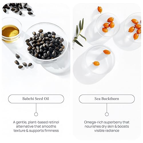 Miniatura 4 de PUREANCE Suero de retinol orgánico para mujeres menopáusicas con aceite de bakuchiol y suero de ácido hialurónico orgánico para la cara con hongo