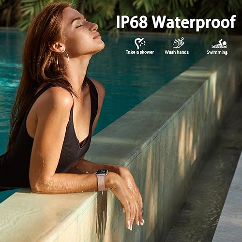 Miniatura 5 de EURANS Reloj inteligente de 1.77 pulgadas, reloj de fitness con monitor de frecuencia cardíacasueño, contador de calorías, IP68, impermeable,