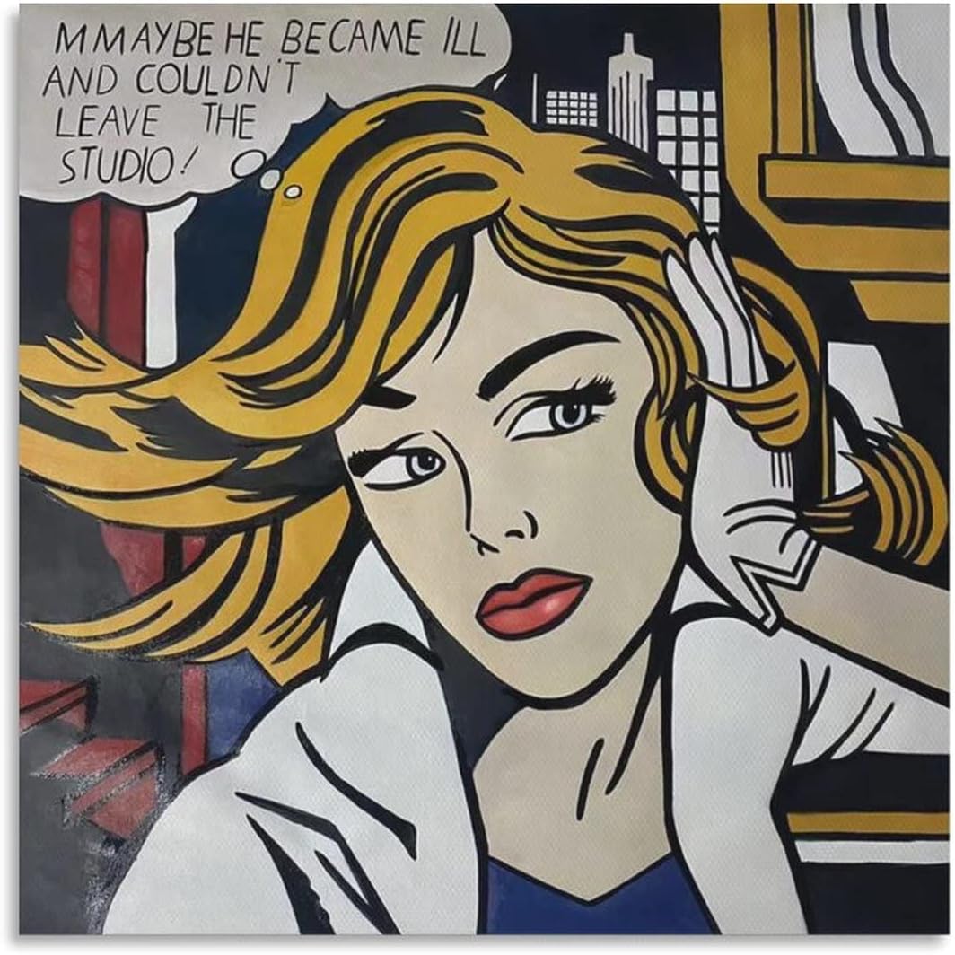 Amazon.com: Roy Lichtenstein M-Maybe Canvas Art Poster and Wall Art ...